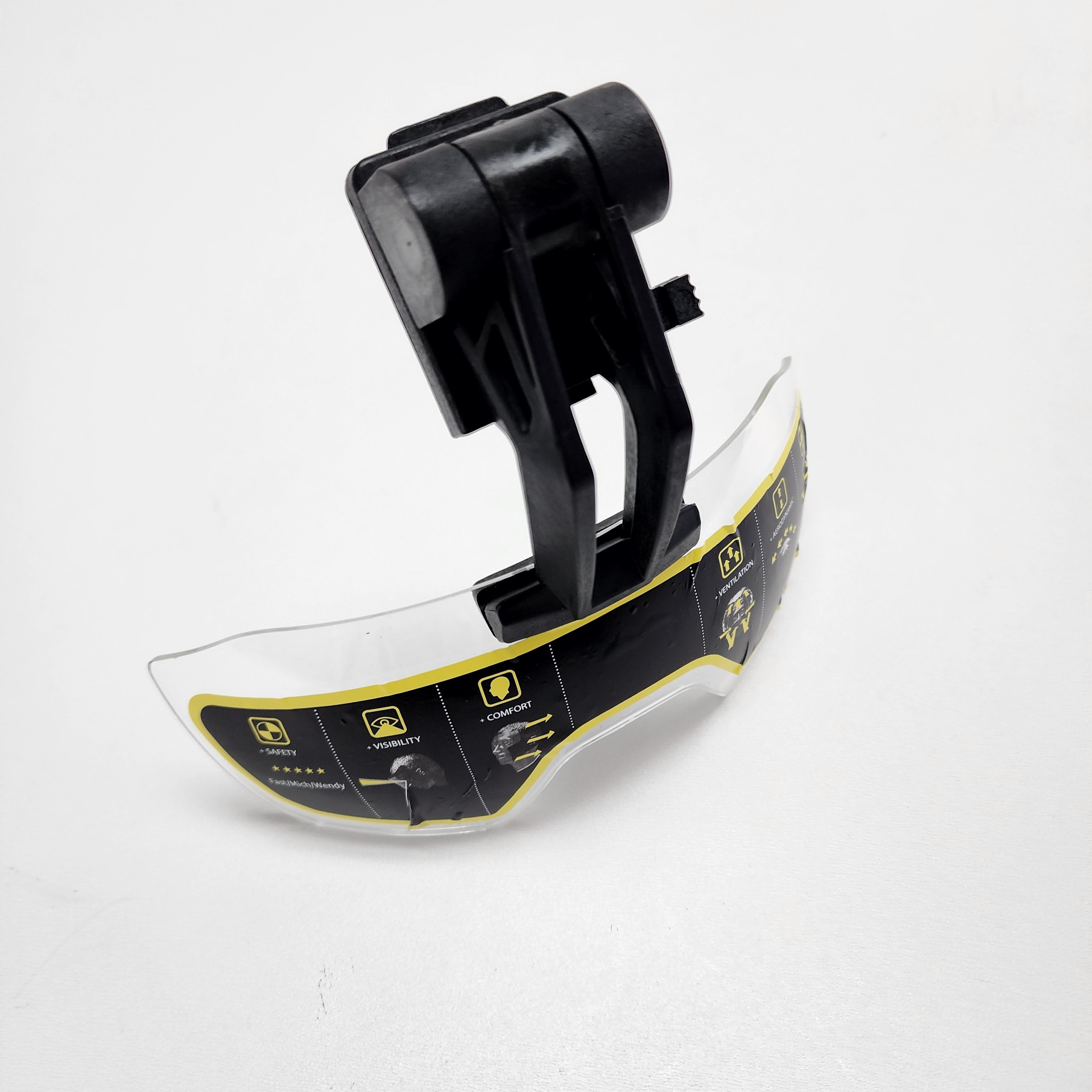 Helmet visor mounted