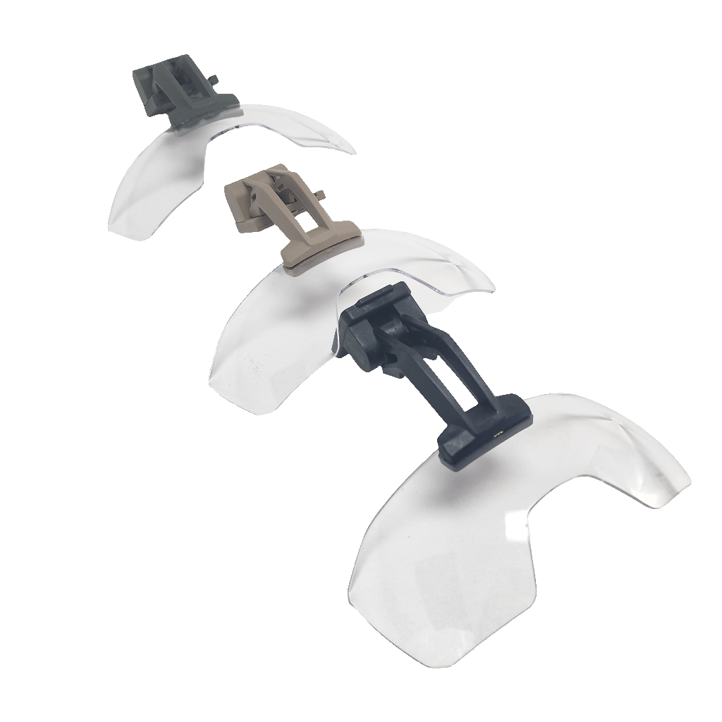 Helmet visor mounted