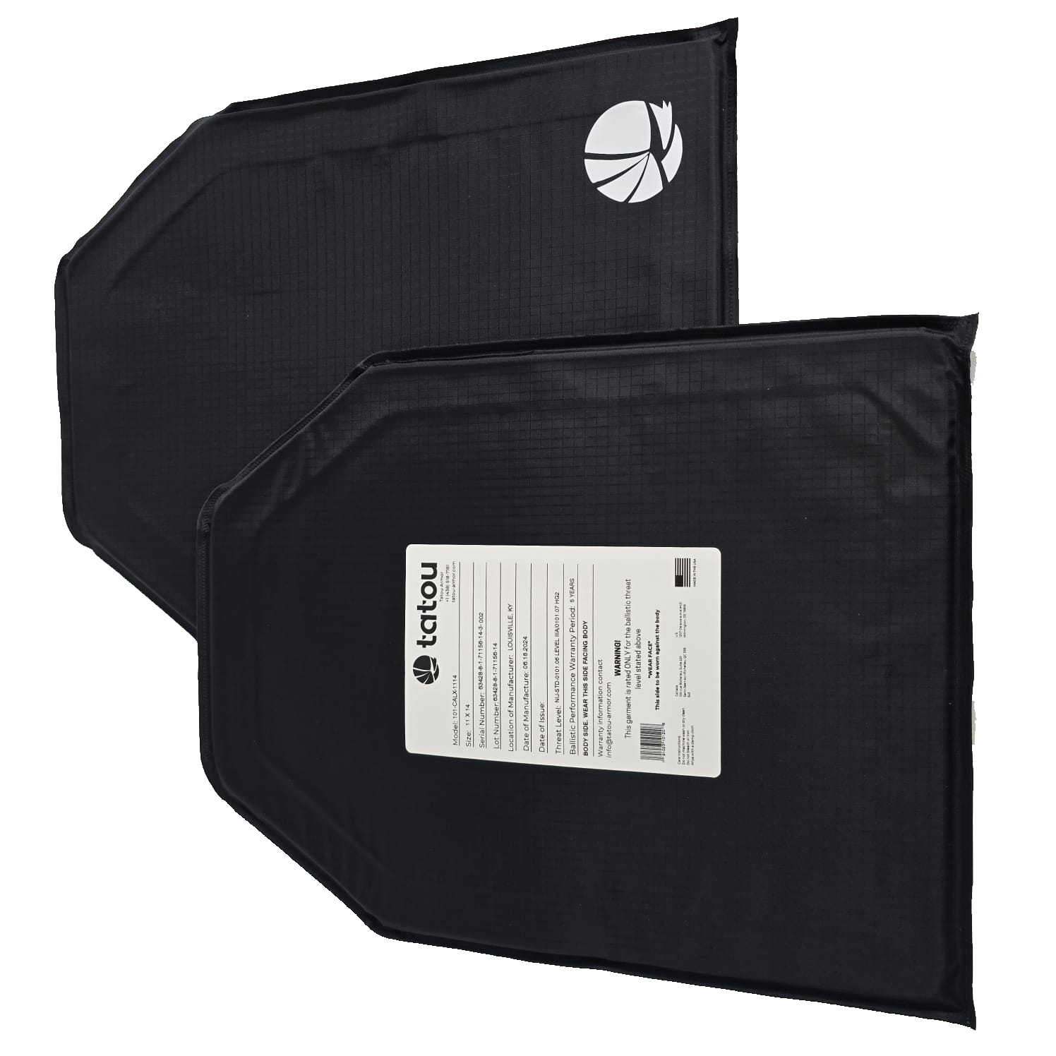 IIIA/HG2 SOFT ARMOR 11X14 SAPI